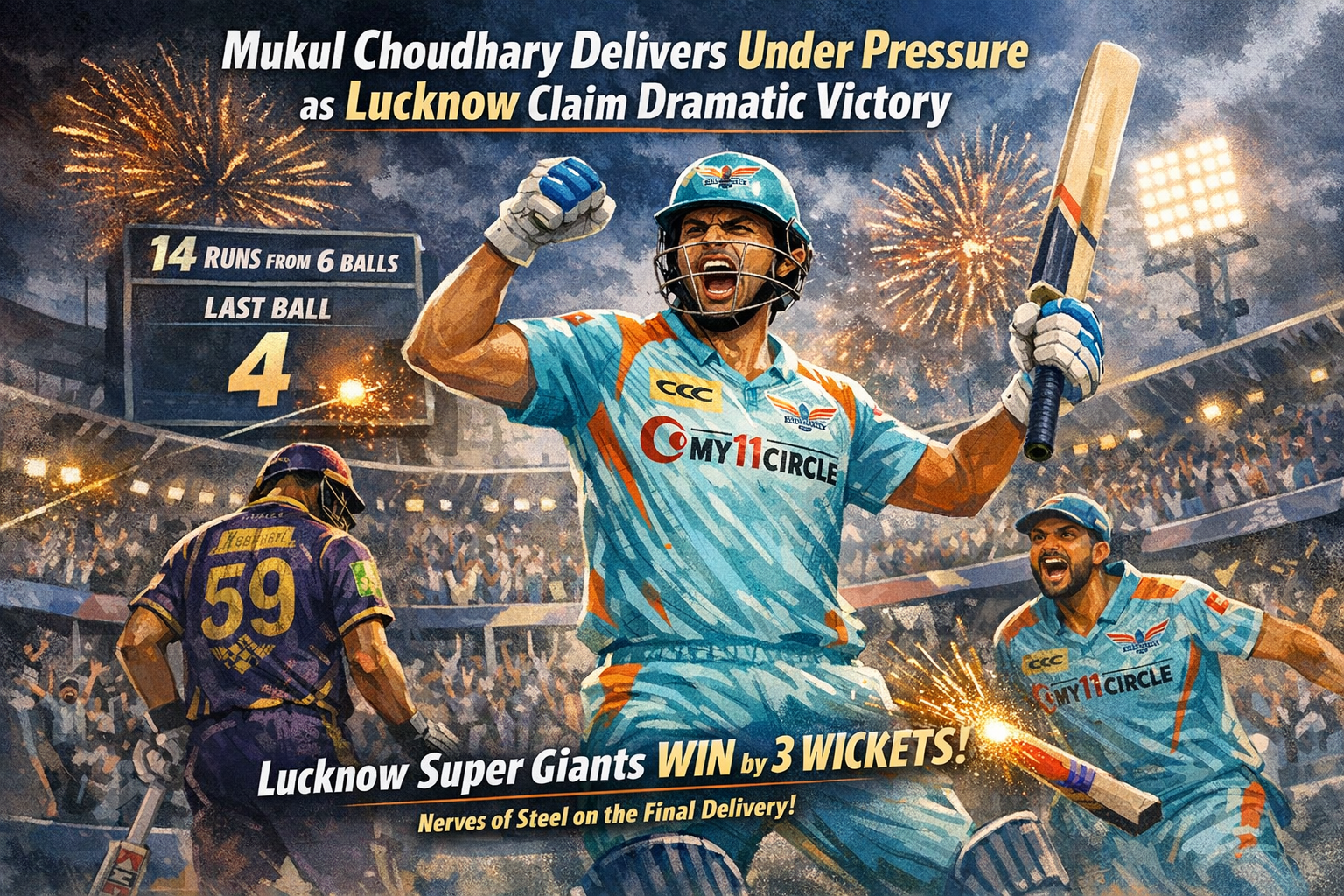 Mukul Choudhary Delivers Under Pressure as Lucknow Claim Dramatic Victory